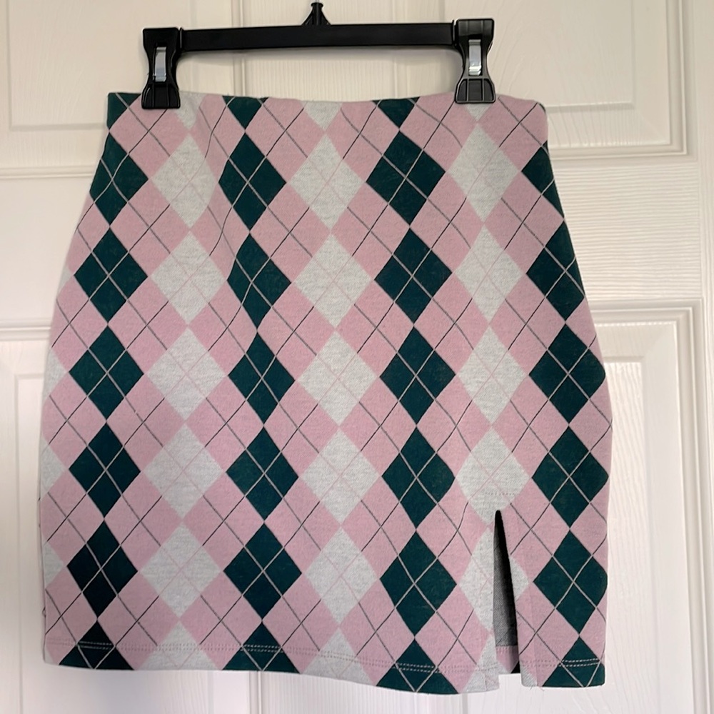 Argyle mini skirt - Small